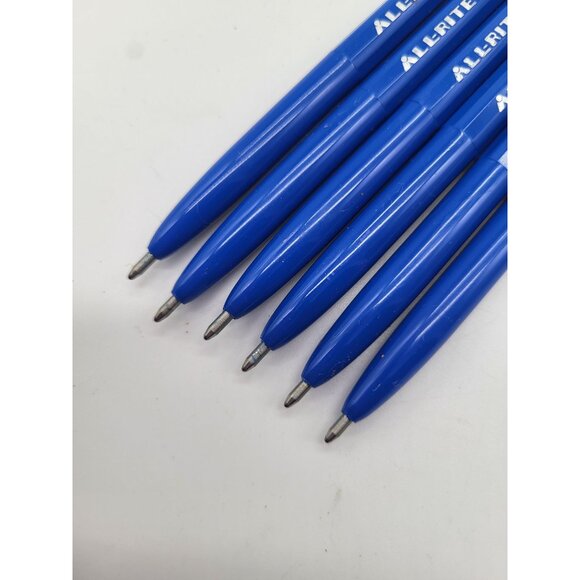 ALL-RITE Stainless Steel Medium Point S54E Ball Pens VTG Lot of 6 Collectible - Picture 4 of 8